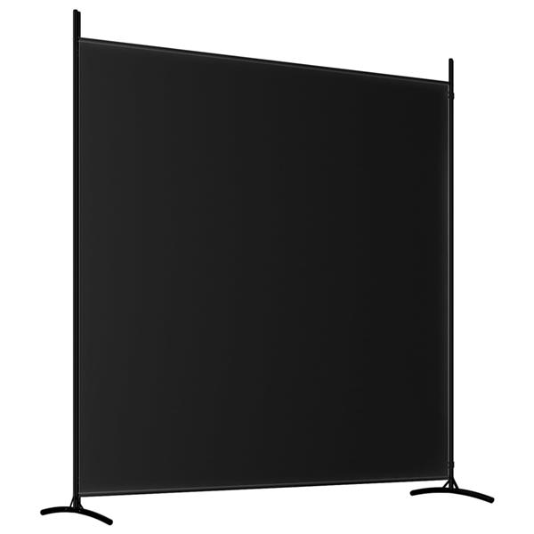 Grote foto vidaxl kamerscherm met 2 panelen 348x180 cm stof zwart huis en inrichting overige huis en inrichting