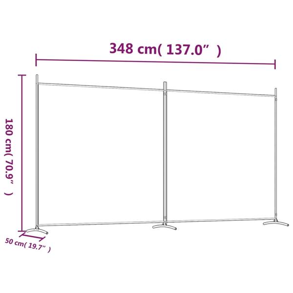Grote foto vidaxl kamerscherm met 2 panelen 348x180 cm stof zwart huis en inrichting overige huis en inrichting