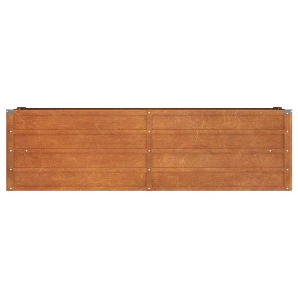 Grote foto vidaxl plantenbak verhoogd 160x40x45 cm cortenstaal roestig tuin en terras overige tuin en terras