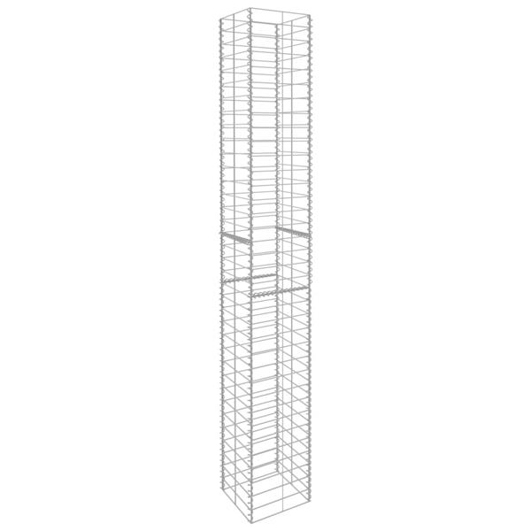 Grote foto vidaxl schanskorven 3 st 25x25x197 cm gegalvaniseerd staal tuin en terras hekken en schuttingen