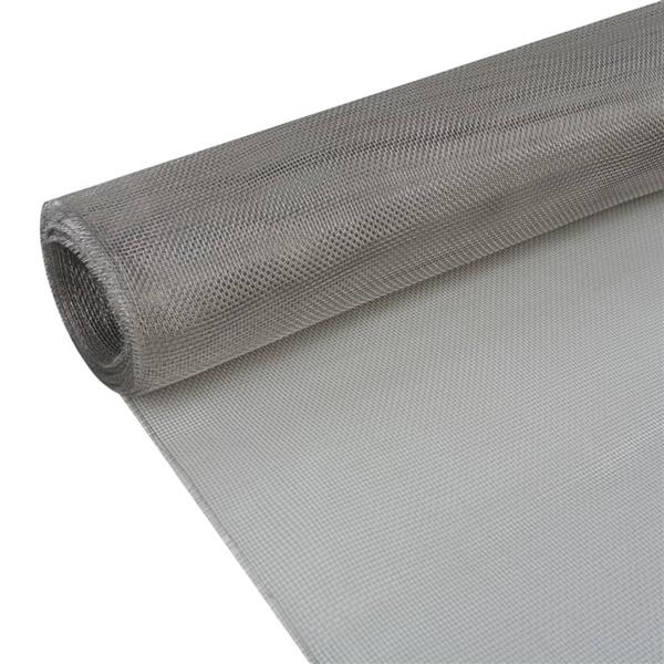 Grote foto vidaxl gaas 100x1000 cm roestvrij staal zilverkleurig tuin en terras hekken en schuttingen