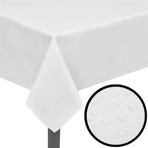Grote foto vidaxl tafelkleden wit 5 stuks 130 x 130 cm tuin en terras tuinmeubelen