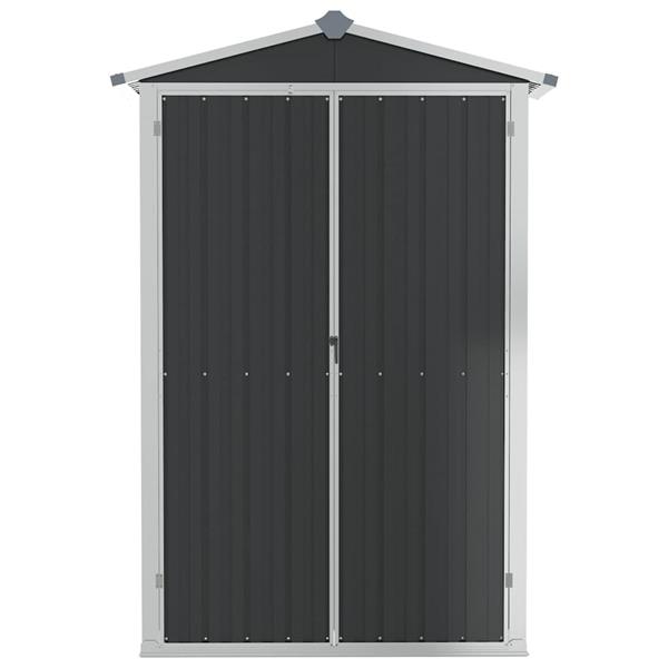 Grote foto vidaxl tuinschuur 116x45x175 cm gegalvaniseerd staal grijs tuin en terras tuinhuisjes en blokhutten