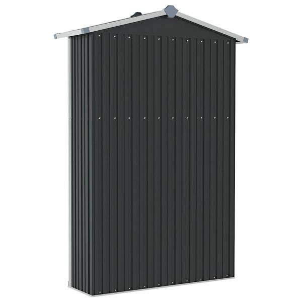 Grote foto vidaxl tuinschuur 116x45x175 cm gegalvaniseerd staal grijs tuin en terras tuinhuisjes en blokhutten