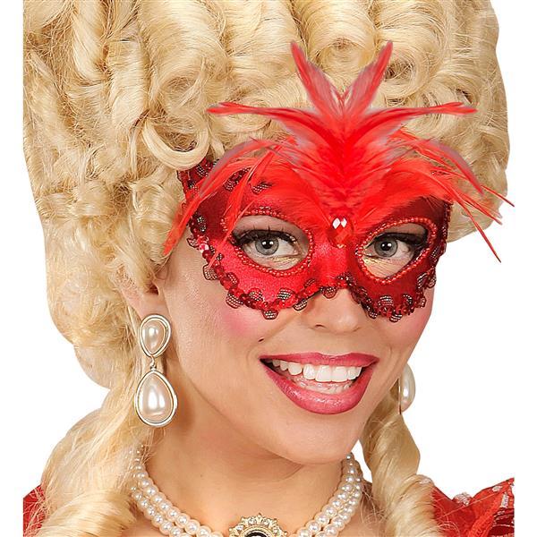Grote foto oogmasker barones metalic rood verzamelen overige verzamelingen