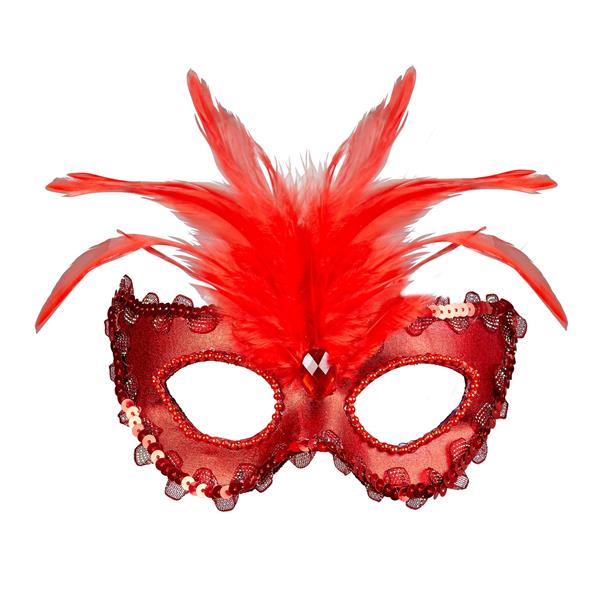 Grote foto oogmasker barones metalic rood verzamelen overige verzamelingen