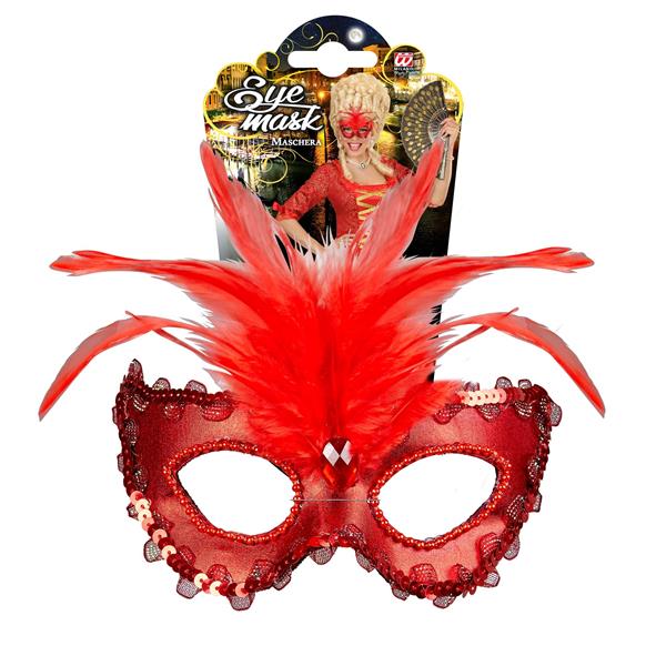 Grote foto oogmasker barones metalic rood verzamelen overige verzamelingen