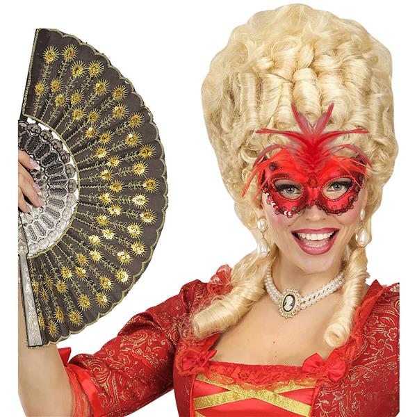 Grote foto oogmasker barones metalic rood verzamelen overige verzamelingen