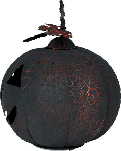 Grote foto black and orange pumpkin metal with light 20 cm verzamelen overige verzamelingen