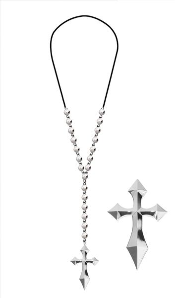 Grote foto metalic necklace with cross verzamelen overige verzamelingen