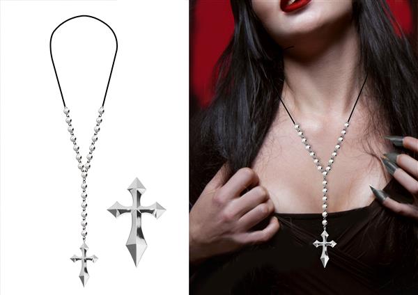 Grote foto metalic necklace with cross verzamelen overige verzamelingen