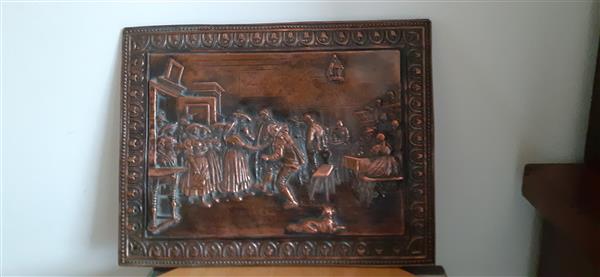 Grote foto pracht koperen wand decoratie antiek en kunst koper en brons