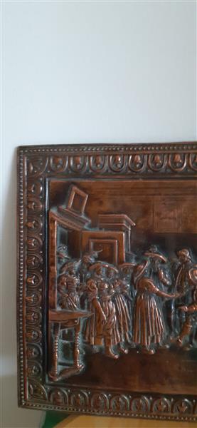 Grote foto pracht koperen wand decoratie antiek en kunst koper en brons