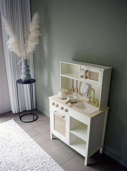 Grote foto speelkeuken rotan met accessoires wit kinderen en baby overige