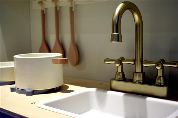 Grote foto speelkeuken rotan met accessoires wit kinderen en baby overige