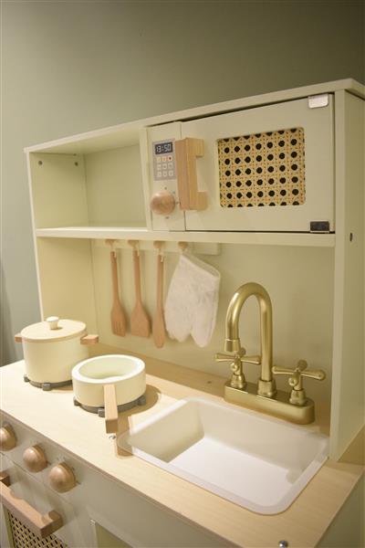 Grote foto speelkeuken rotan met accessoires wit kinderen en baby overige