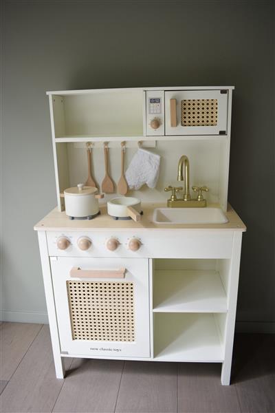 Grote foto speelkeuken rotan met accessoires wit kinderen en baby overige
