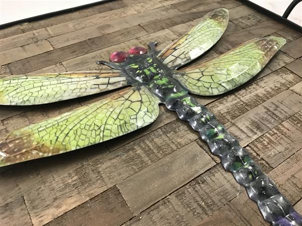 Grote foto set libelles metalen wandornamenten heel erg mooi tuin en terras tuindecoratie