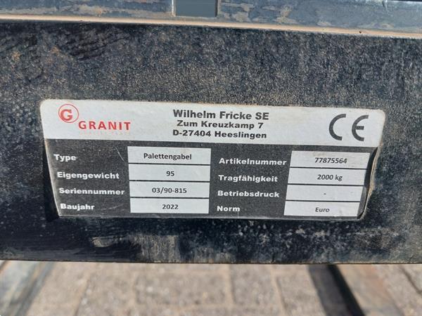 Grote foto graniet palletvork 2000 kg met euro snelwissel agrarisch algemeen