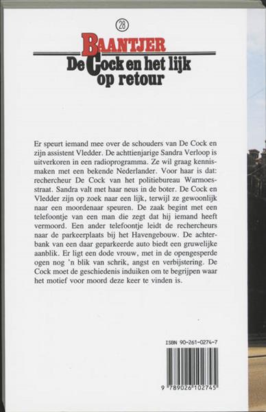 Grote foto de cock en het lijk op retour baantjer 28 boeken detectives