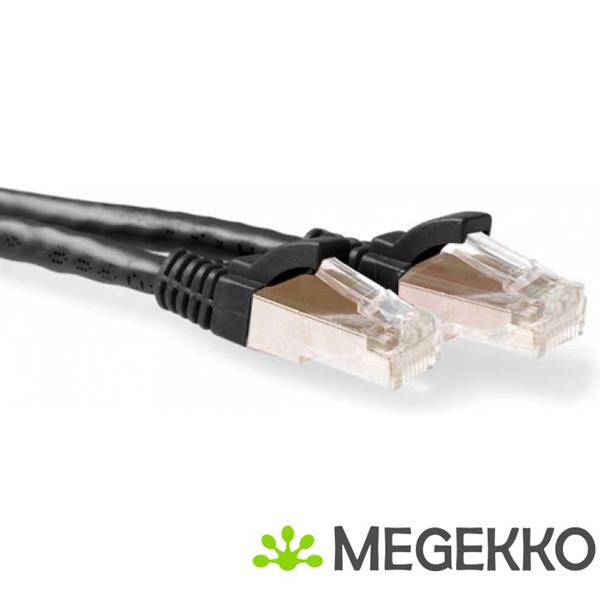 Grote foto act zwarte 7 meter lszh sftp cat6a patchkabel snagless met rj45 connectoren computers en software netwerkkaarten routers en switches