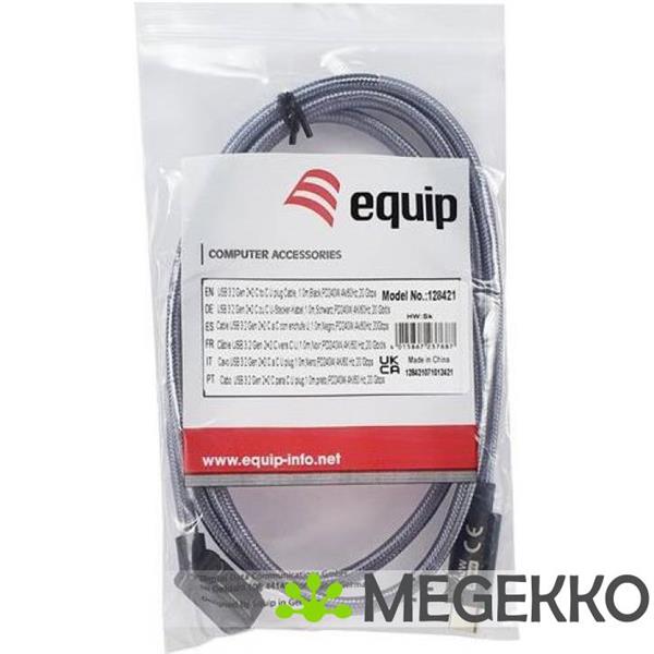 Grote foto equip 128421 usb kabel usb4 gen 2x2 1 m usb c zilver computers en software overige computers en software