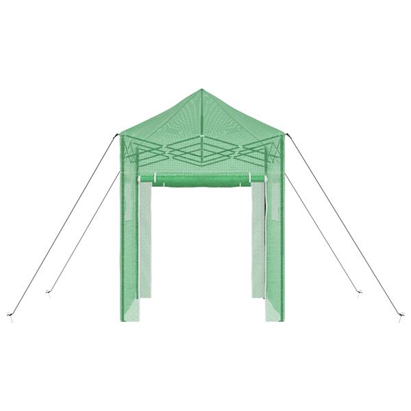 Grote foto vidaxl kweekkas met opblaasframe groen 200 x 200 x 300 cm staal tuin en terras overige tuin en terras