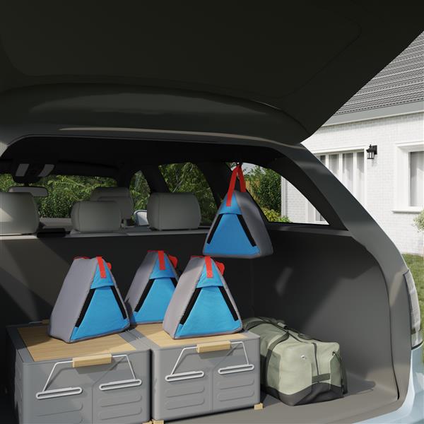 Grote foto vidaxl opslagtas grijs blauw rood 24 x 16 x 24 cm oxford caravans en kamperen tenten