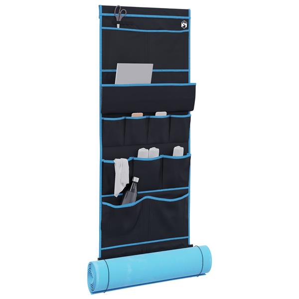 Grote foto vidaxl opslagtas zwart blauw 161 x 58.5 cm oxford caravans en kamperen tenten