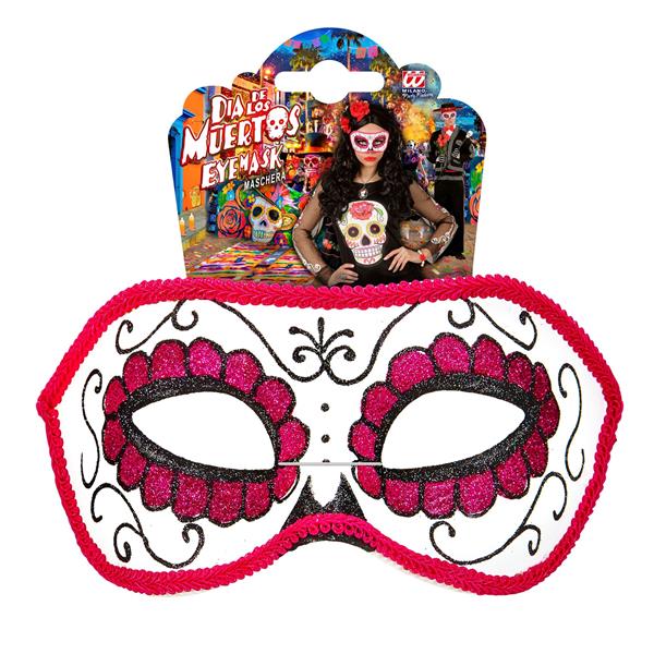 Grote foto oogmasker dia de los muertos zwart rose verzamelen overige verzamelingen