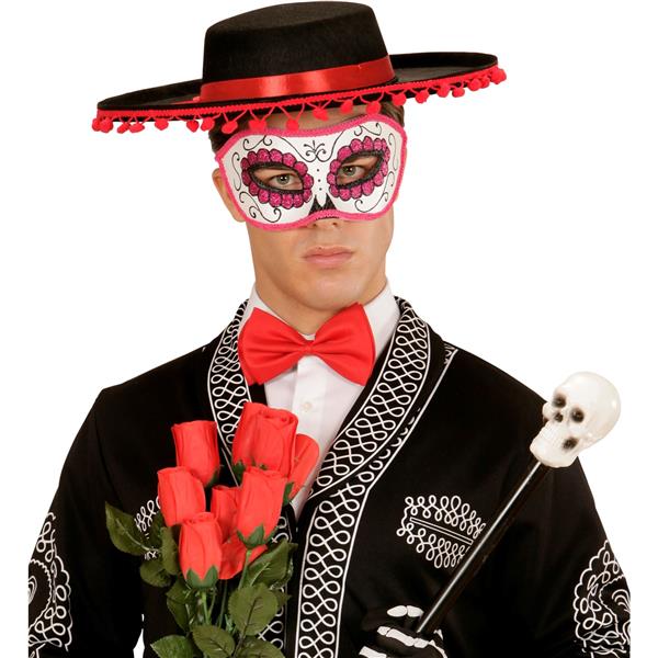 Grote foto oogmasker dia de los muertos zwart rose verzamelen overige verzamelingen
