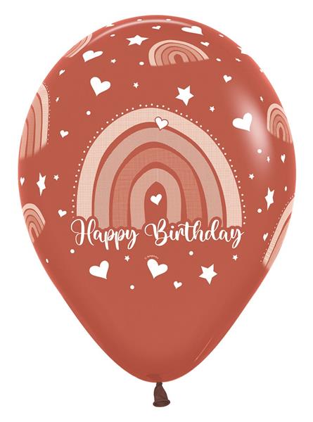 Grote foto r12 retail pack happy birthday boho rainbow assortment 12 x 12 stuks verzamelen overige verzamelingen