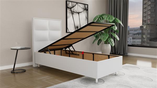 Grote foto compleet een persoons boxspring met koudschuim hr45 matras huis en inrichting bedden