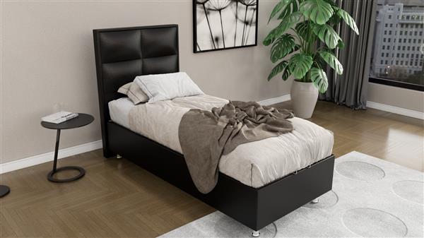 Grote foto compleet een persoons boxspring met koudschuim hr45 matras huis en inrichting bedden