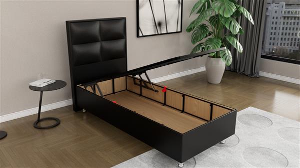 Grote foto compleet een persoons boxspring met koudschuim hr45 matras huis en inrichting bedden