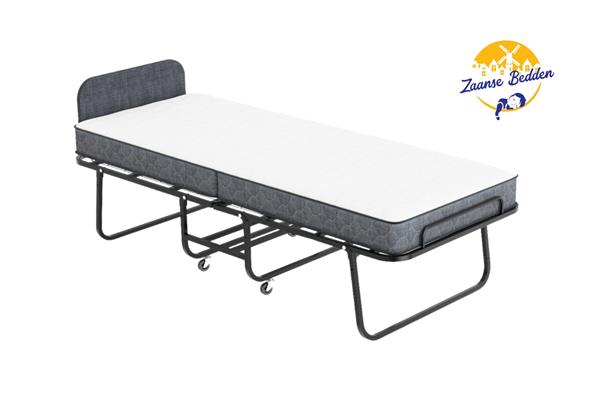 Grote foto vouwbed met koudschuimhr45 14cm logeerbed met matras stalen raster bodem antiek en kunst stoelen en banken