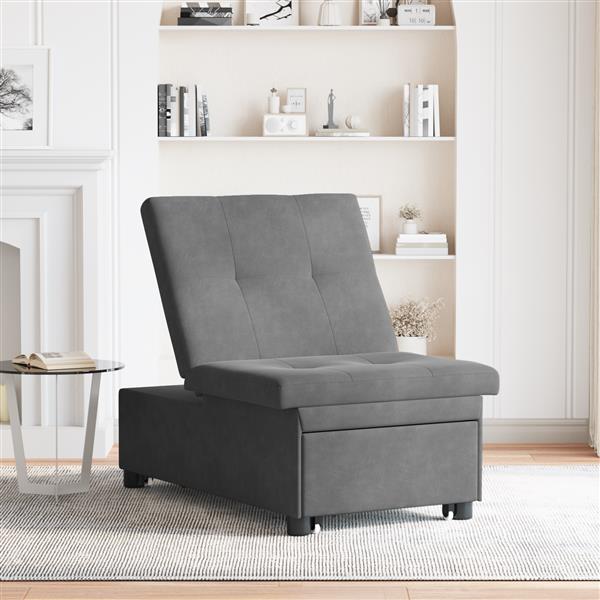 Grote foto vidaxl sofa bed met wiel donkergrijs 194 x 50 x 82 cm huis en inrichting bankstellen