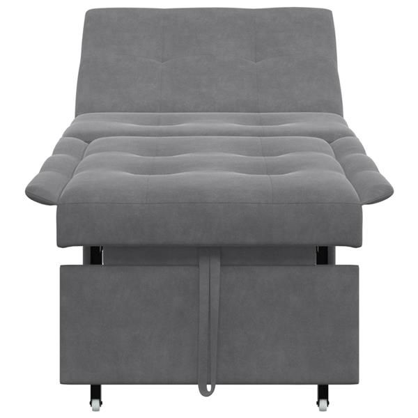 Grote foto vidaxl sofa bed met wiel donkergrijs 194 x 50 x 82 cm huis en inrichting bankstellen