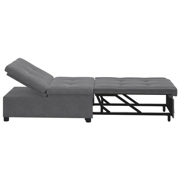 Grote foto vidaxl sofa bed met wiel donkergrijs 194 x 50 x 82 cm huis en inrichting bankstellen