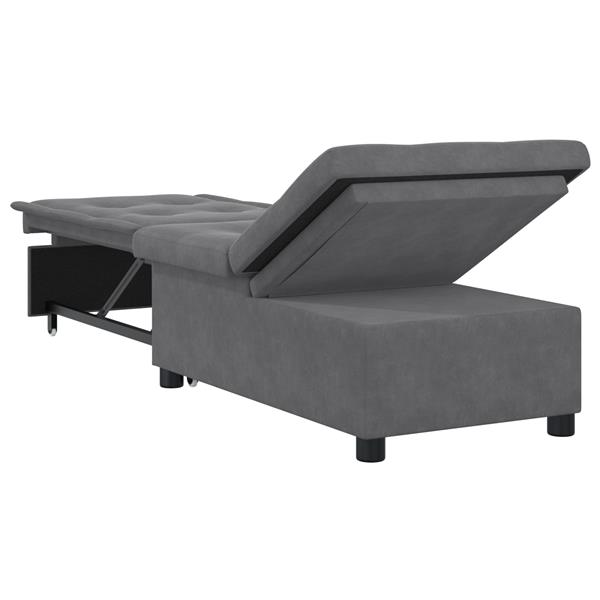 Grote foto vidaxl sofa bed met wiel donkergrijs 194 x 50 x 82 cm huis en inrichting bankstellen