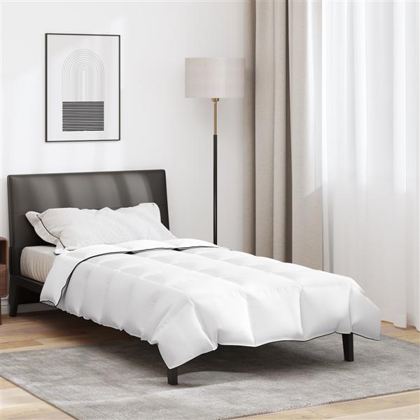 Grote foto vidaxl winter dekbed wit 135 x 220 cm 105gsm perzik polyester huis en inrichting bedden