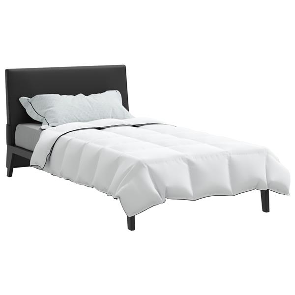 Grote foto vidaxl winter dekbed wit 135 x 220 cm 105gsm perzik polyester huis en inrichting bedden