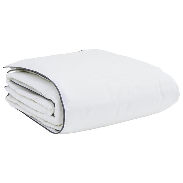 Grote foto vidaxl winter dekbed wit 135 x 220 cm 105gsm perzik polyester huis en inrichting bedden