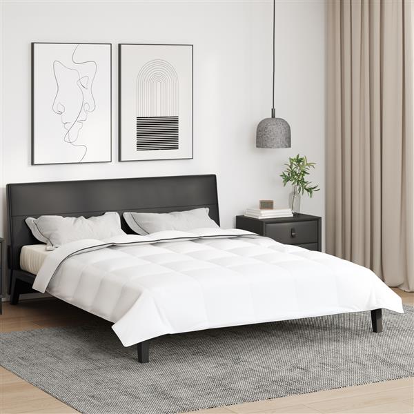 Grote foto vidaxl winter dekbed wit 200 x 240 cm 105gsm perzik polyester huis en inrichting bedden
