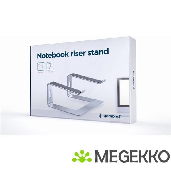 Grote foto gembird nbs d1 01 laptopstandaard aluminium zilver 39 6 cm 15.6 computers en software overige computers en software