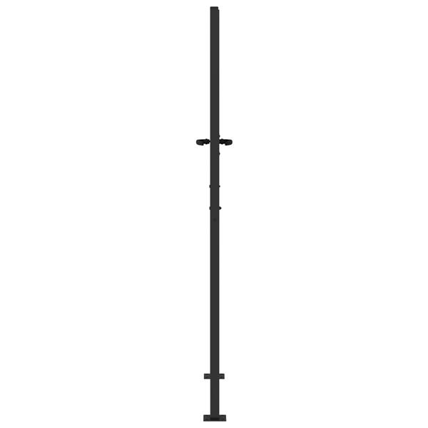 Grote foto vidaxl tuinpoort met slot zwart 100 x 200 cm poedergecoat staal tuin en terras hekken en schuttingen