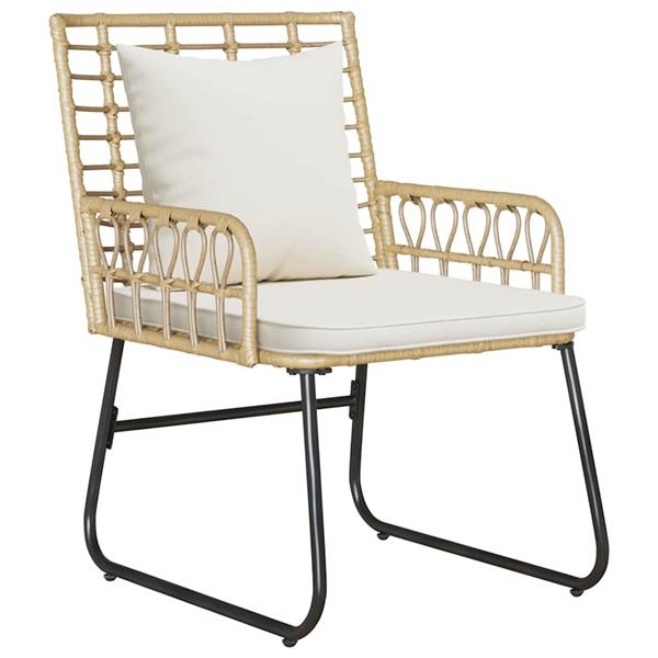 Grote foto vidaxl tuin eetset met kussen 3 pcs zwart antraciet 113 x 69 x 83 cm tuin en terras tuinmeubelen