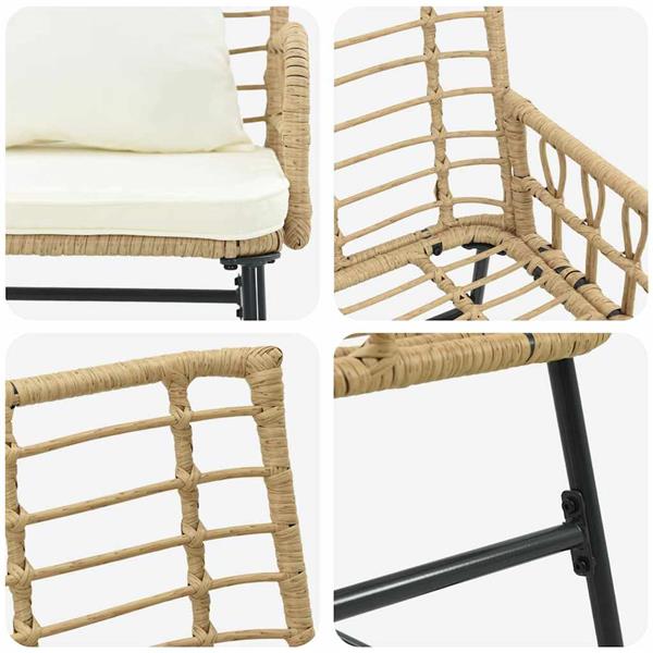 Grote foto vidaxl tuin eetset met kussen 3 pcs zwart antraciet 113 x 69 x 83 cm tuin en terras tuinmeubelen