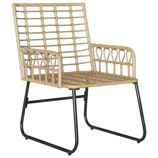 Grote foto vidaxl tuin eetset met kussen 3 pcs zwart antraciet 35 x 35 x 45 cm tuin en terras tuinmeubelen