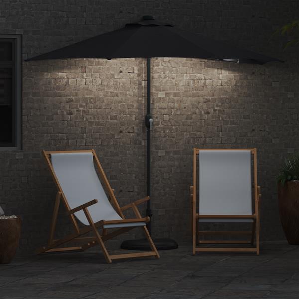 Grote foto vidaxl tuinparasol zwart 294 x 150 x 223 cm stof tuin en terras overige tuin en terras